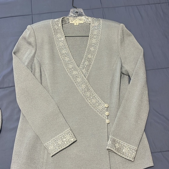 St. John Skirts Euc St John Evening Knit Long Skirt Suit Set Poshmark